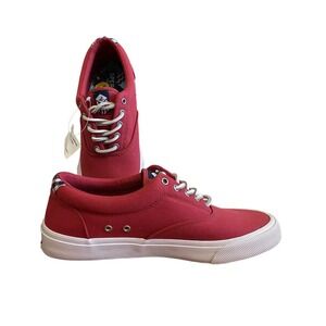 Sperry Top-Sider Striper Ii Cvo Americana Men's Red Canvas Sneakers Size 9.5